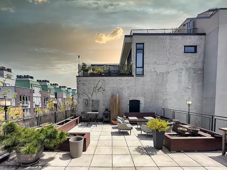 Terrace at sunset